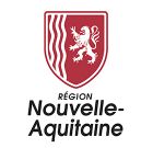Logo Nouvelle-Aquitaine en rouge avec un lion blanc